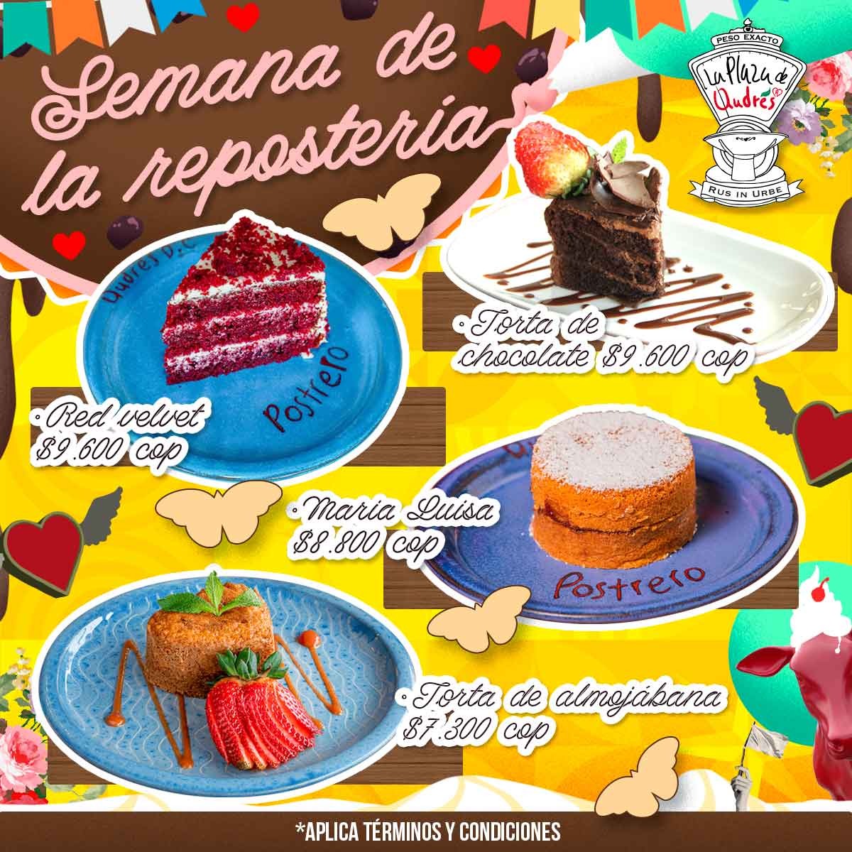 Términos y condiciones semana de la reposteria en La Plaza de Andrés